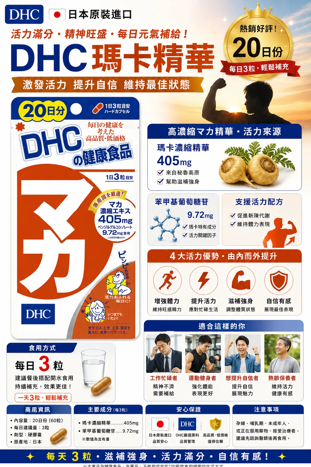 現貨 DHC瑪卡 20日