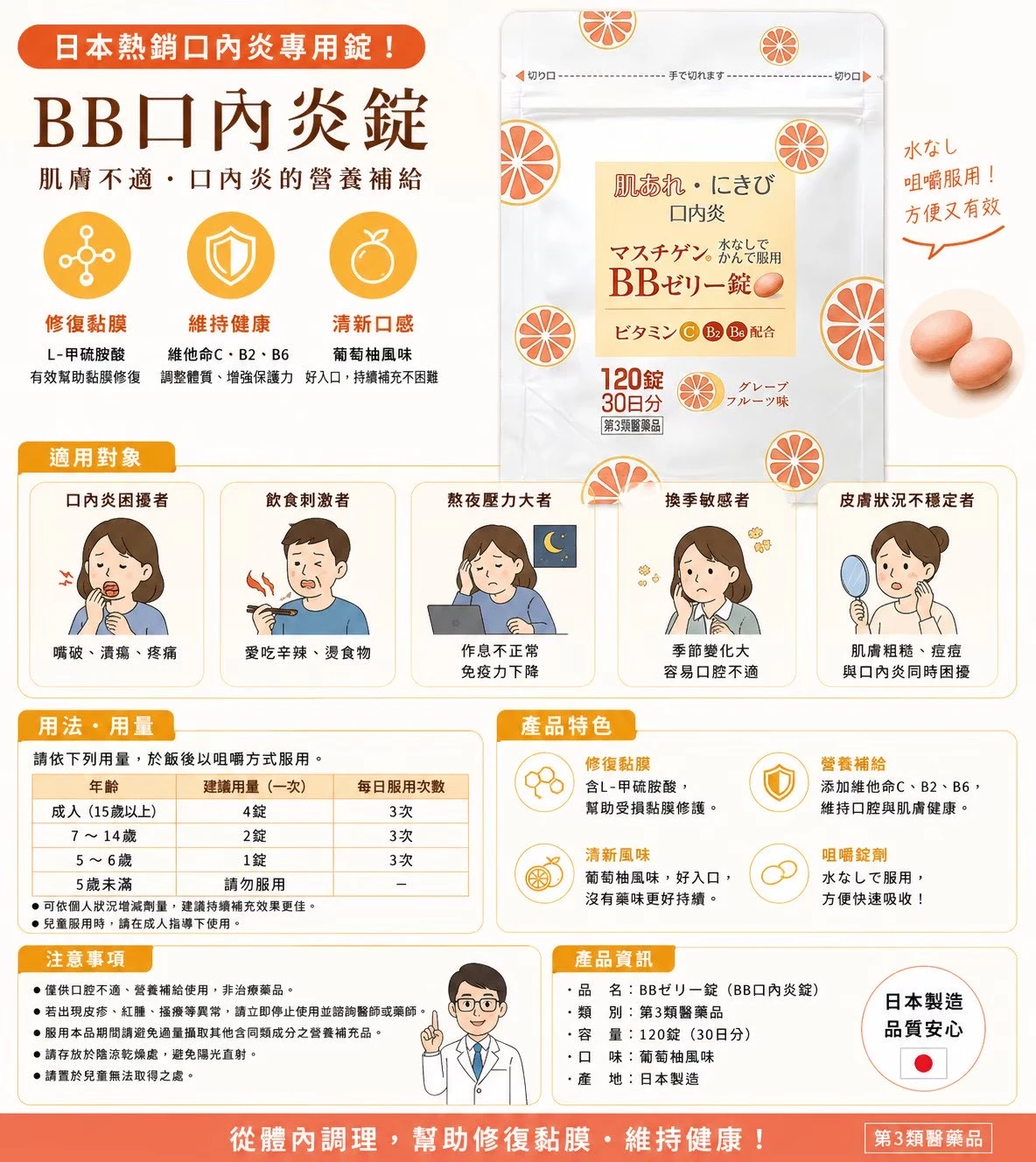 現貨 日本 大木BB 膠原蛋白維他命軟糖 新包裝120錠/包