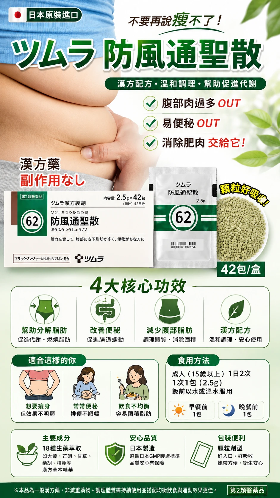 預購 防風通聖散 2.5gx42包