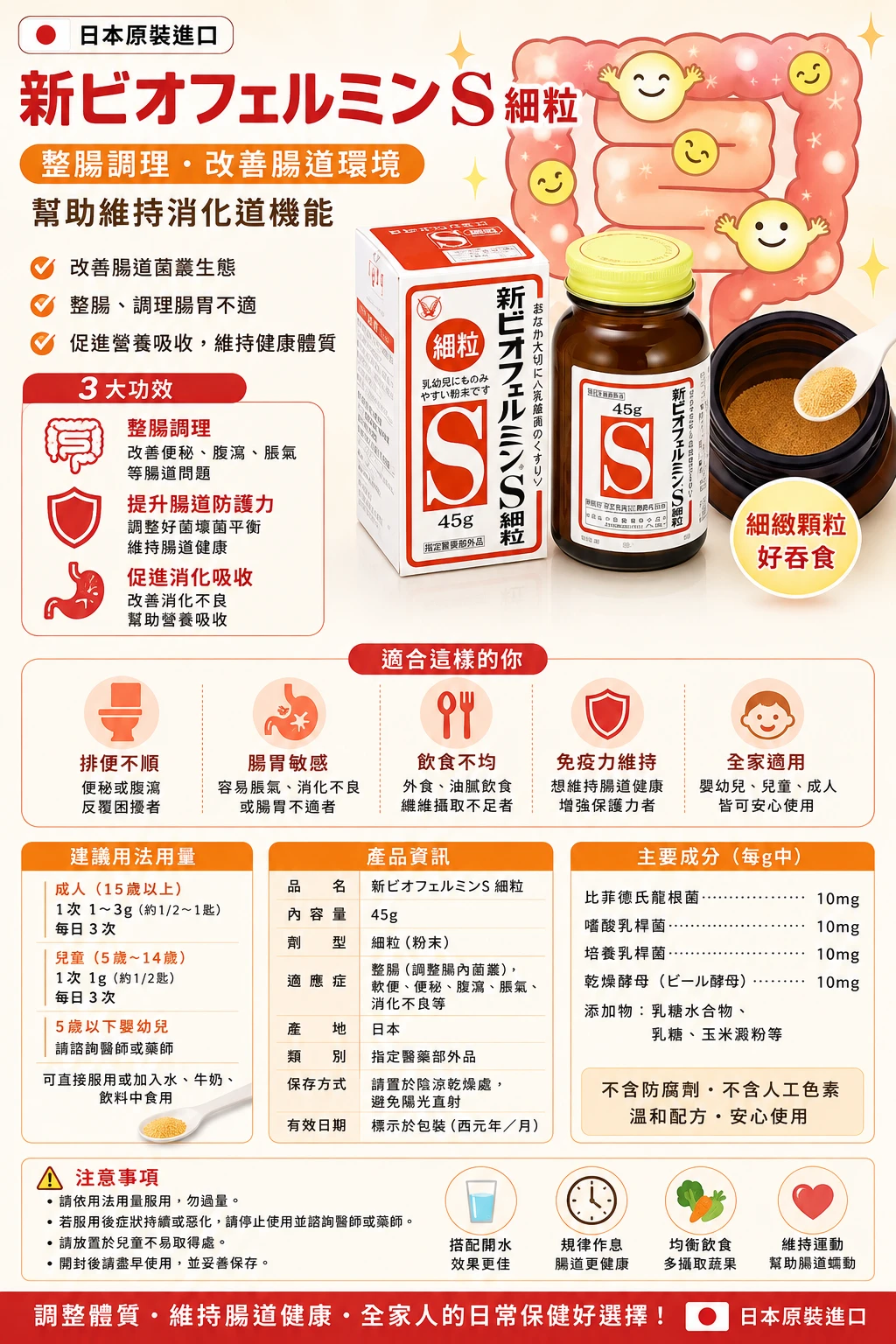 現貨 日本境內版新表飛鳴S細粉 45g/瓶