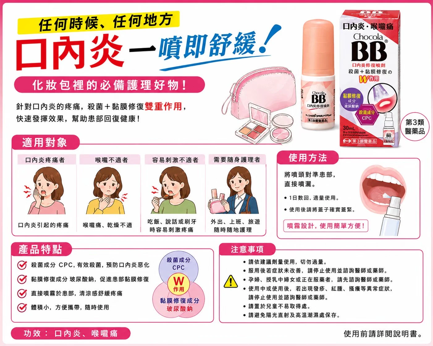 現貨 日本【Chocola BB】口內炎噴霧30ml