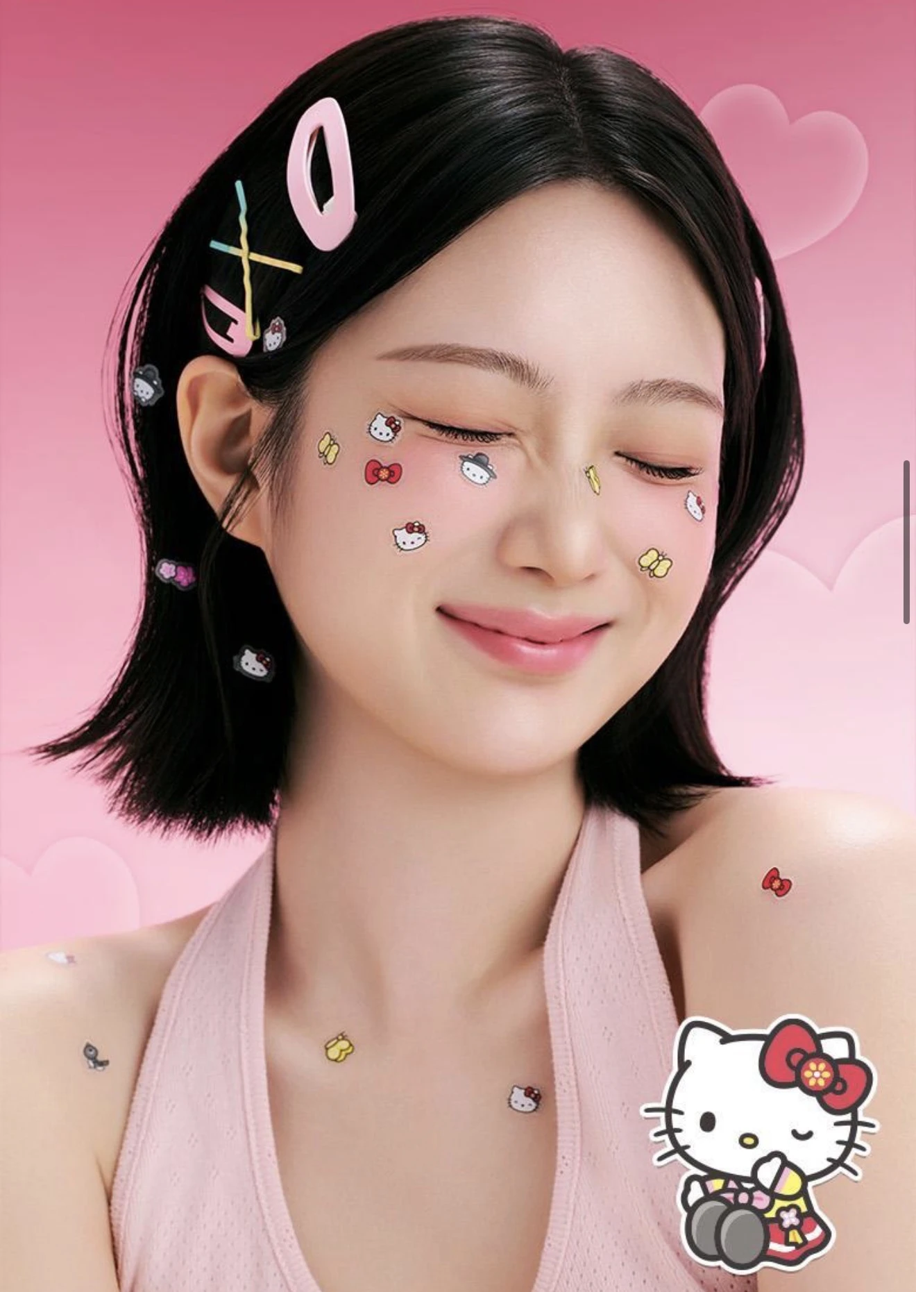 預購 🇰🇷 CAREPLUS × Hello Kitty 聯名造型痘痘貼 80片｜＋收納盒＋Kitty鑰匙圈🎀