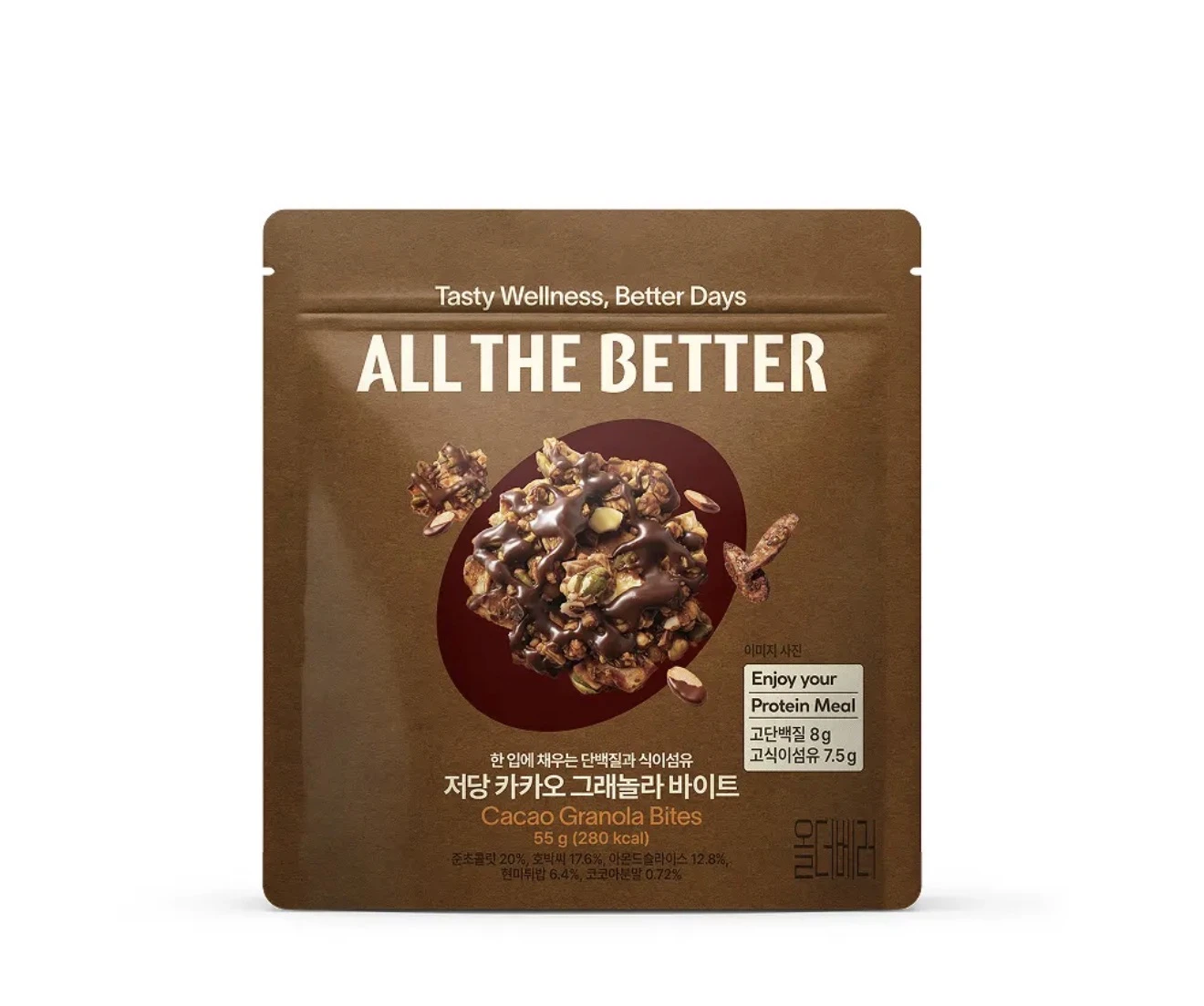 預購💛韓國 ALL THE BETTER燕麥脆塊55g｜低糖可可／堅果／花生奶油｜蛋白質穀物點心