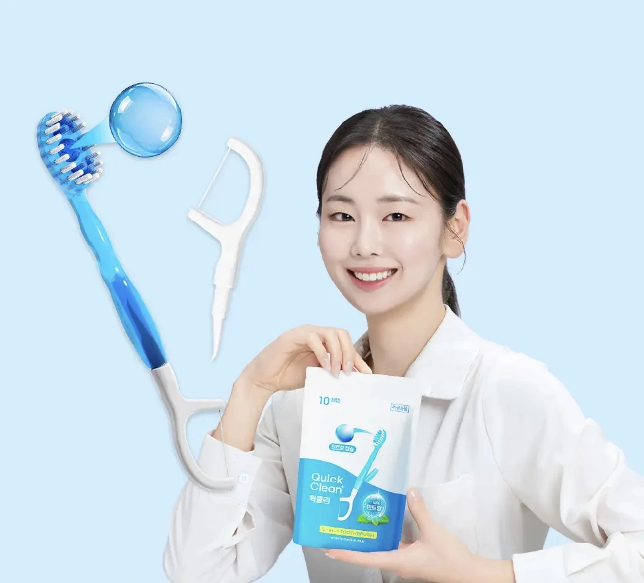 預購 🪥 韓國 Quick Clean 5合1 無水迷你牙刷｜10入(共四款）
