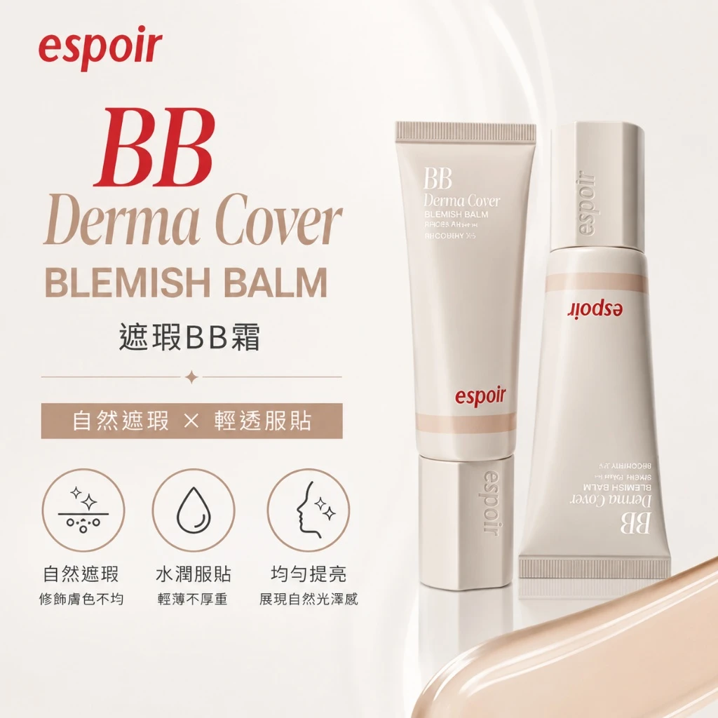 現貨 espoir BB Derma Cover Blemish Balm 遮瑕BB霜40g
