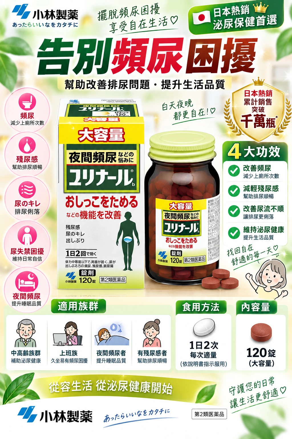 現貨 小林製藥 頻尿改善藥120錠