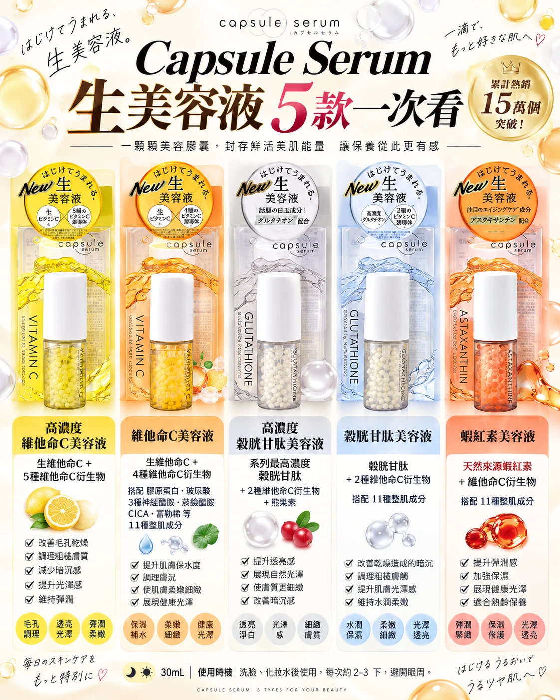 CAPSULE SERUM 珂蓓思 生美容液系列30ml