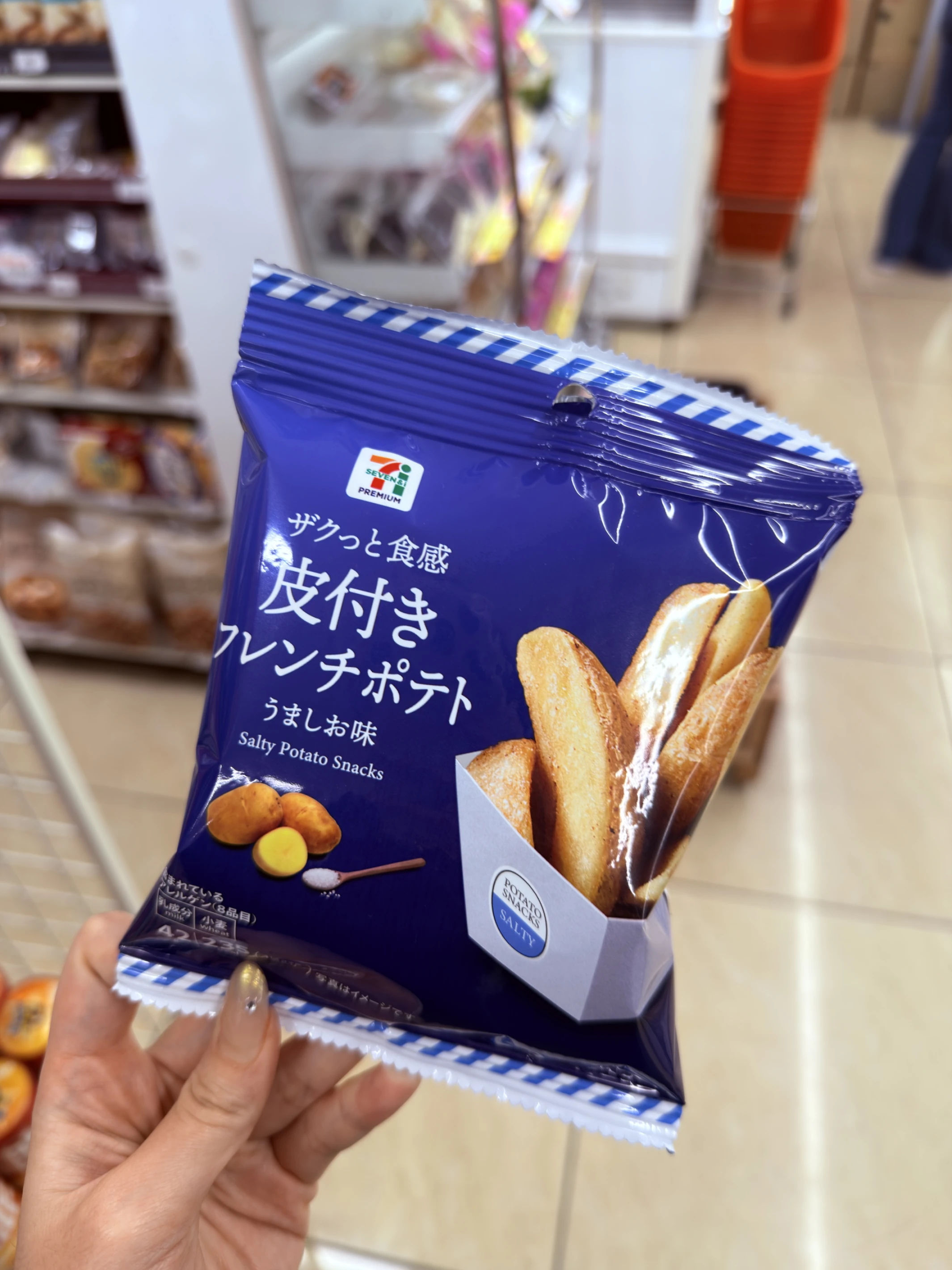 日本 7-ELEVEN PREMIUM 帶皮法式薯條｜海鹽口味・厚切脆薯零食
