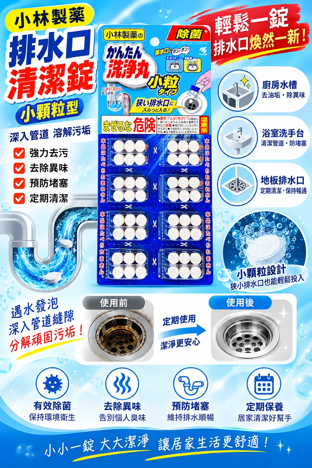 預購 小林製藥 簡單洗淨丸 小顆粒型 48粒/片
