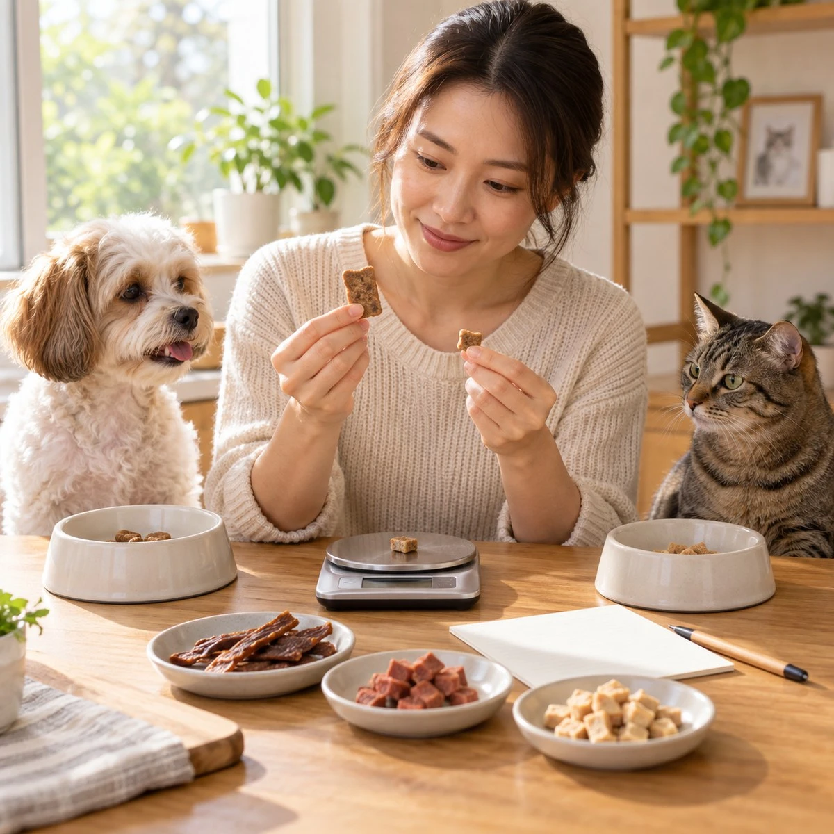 犬貓零食怎麼挑？用途、熱量、尺寸與硬度 5 步驟