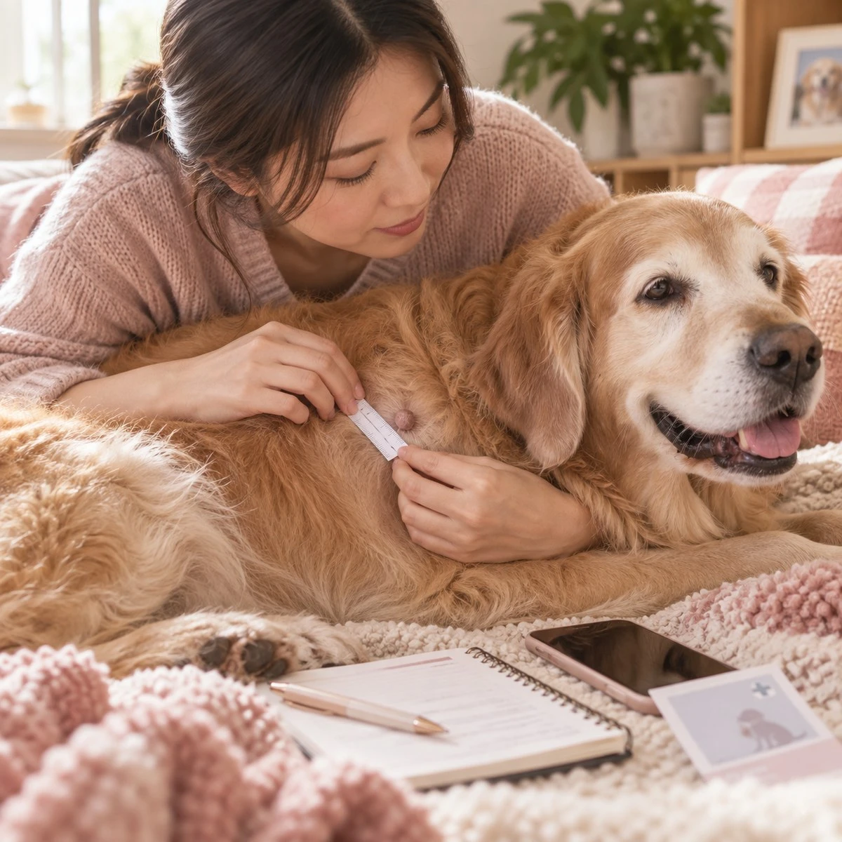 犬貓皮膚摸到腫塊怎麼辦？居家紀錄與就醫警訊