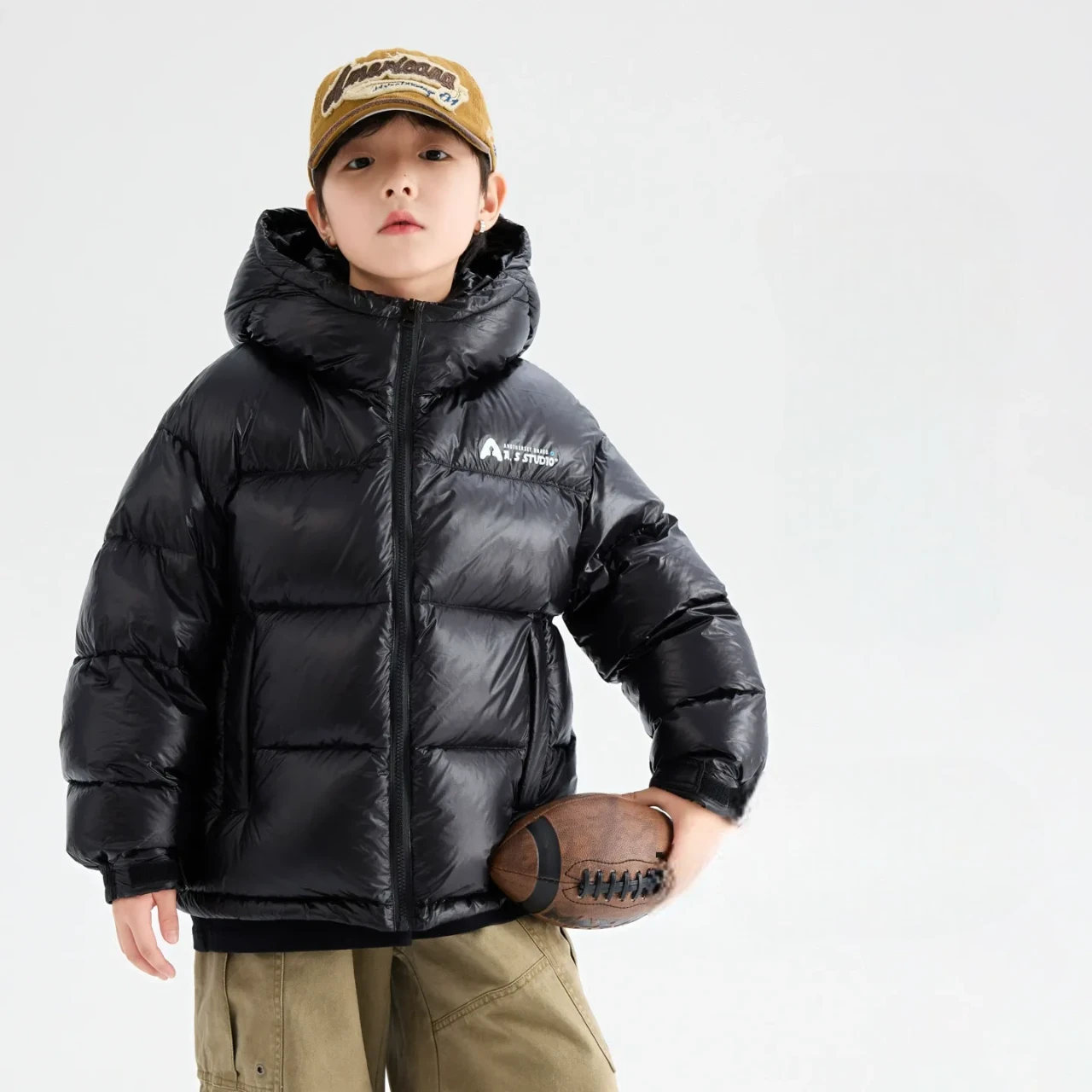【極地抗寒】男大童機能防水羽絨服｜90%安心白鴨絨麵包外套，青少年戶外連帽防風大衣 (120-180cm)