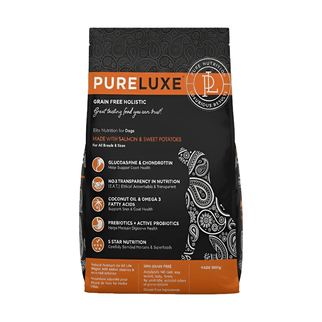 【美國純華 Pureluxe】鮮鮭魚無穀狗飼料｜(9.98kg/22LB)