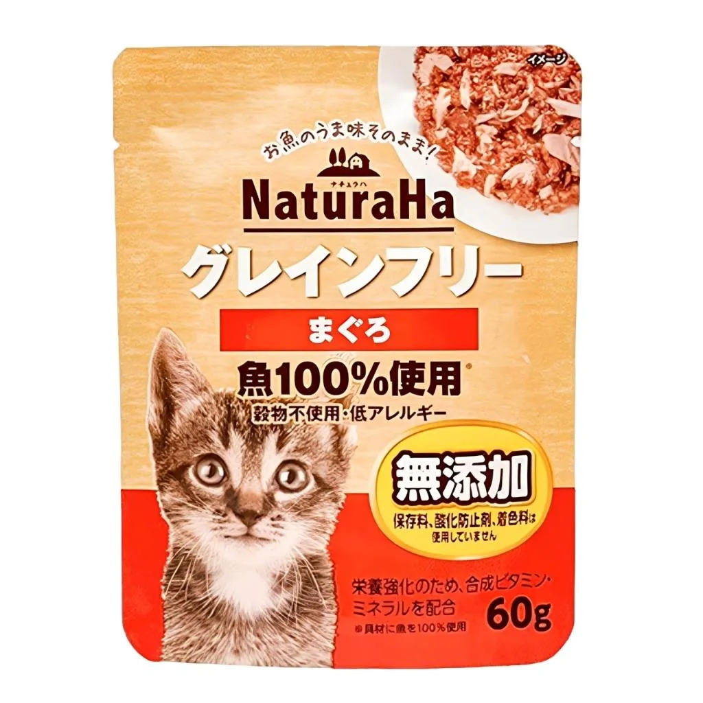 【日本 Sunrise NaturaHa 喵樂事】無穀鮪魚配方貓主食餐包 60g