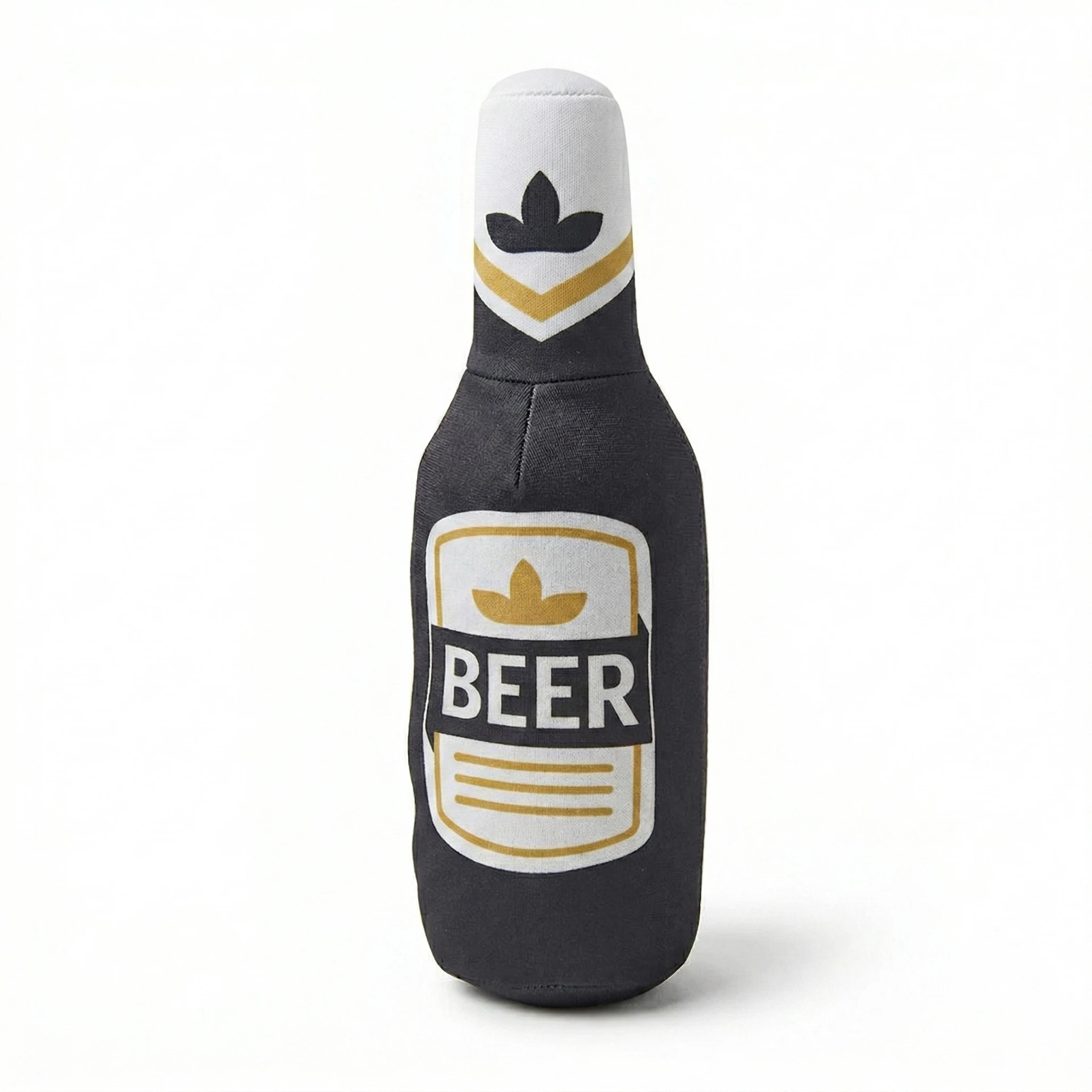 【時尚名酒系列】狗狗發聲毛絨玩具｜質感灰色烈酒瓶造型