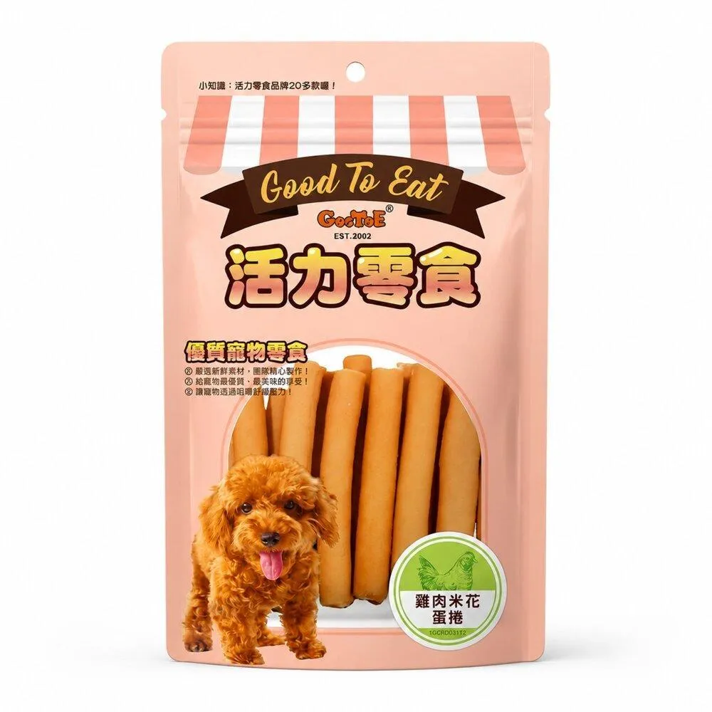【GooToe活力零食】雞肉米花蛋捲 190g