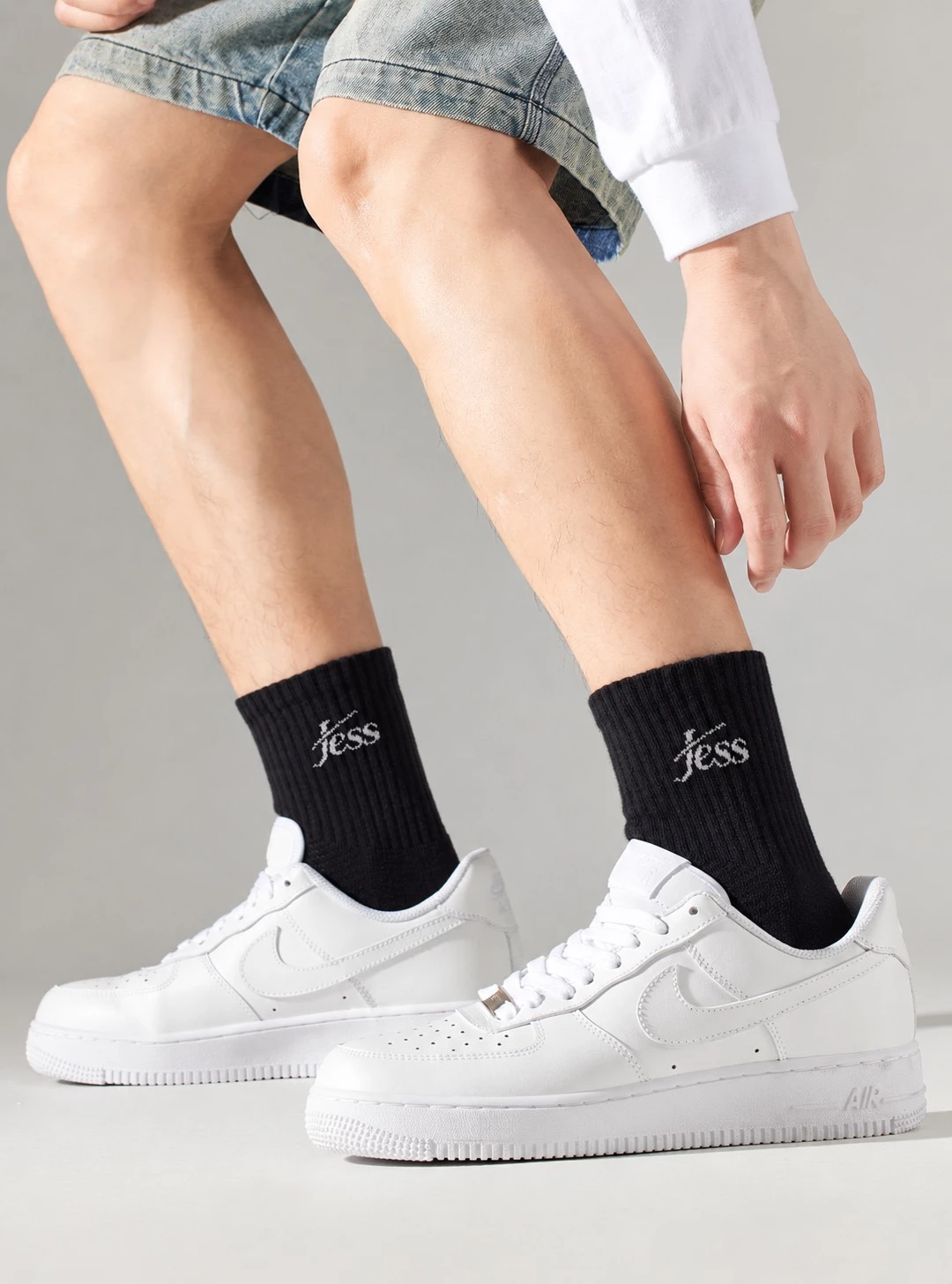 JESS減震透氣襪子(男士中筒)(三入組)
