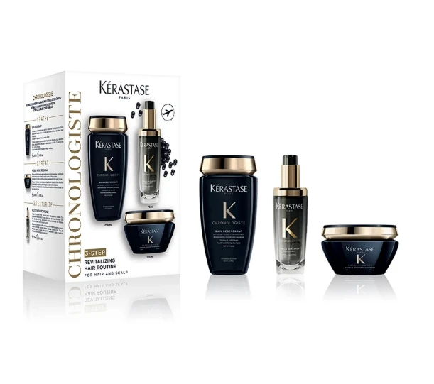 KERASTASE 卡詩  黑鑽極萃逆時奢華組(新版髮油)