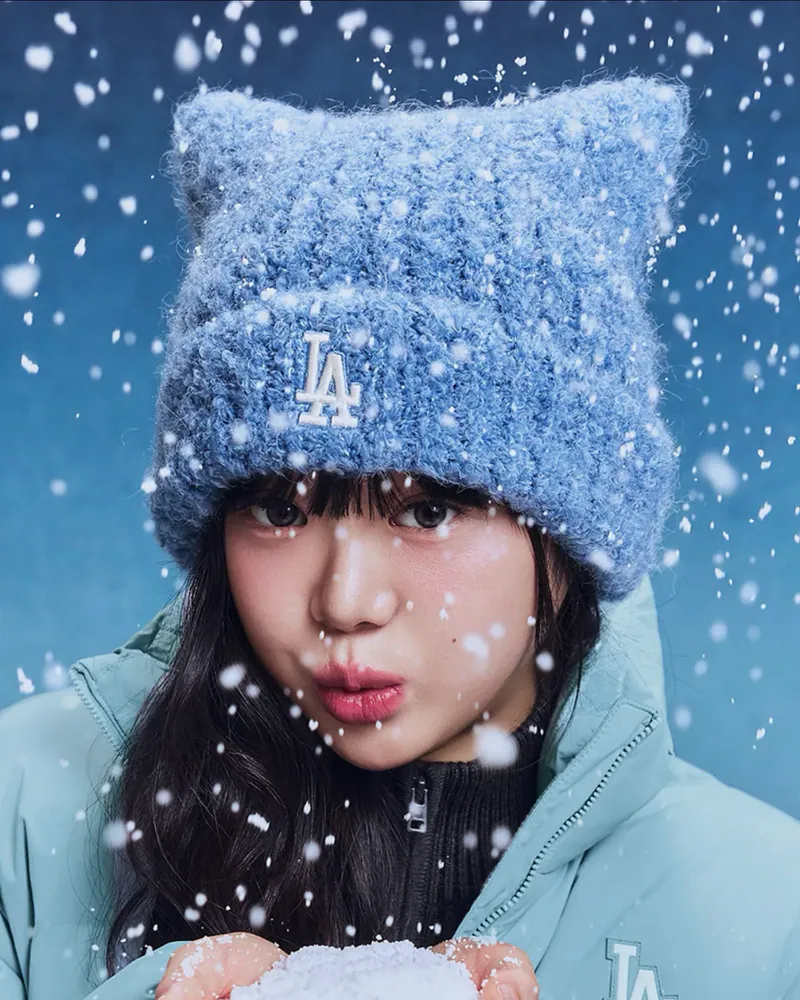 KARINA代言同款✨ MLB 針織貓耳毛帽 保暖 毛線帽