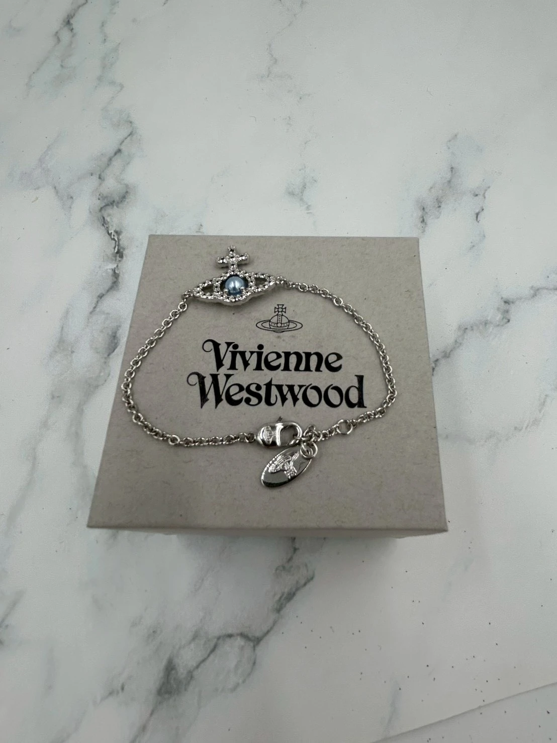 Vivienne Westwood Olympia Pearl Bead Bracelet手鍊 藍色珍珠