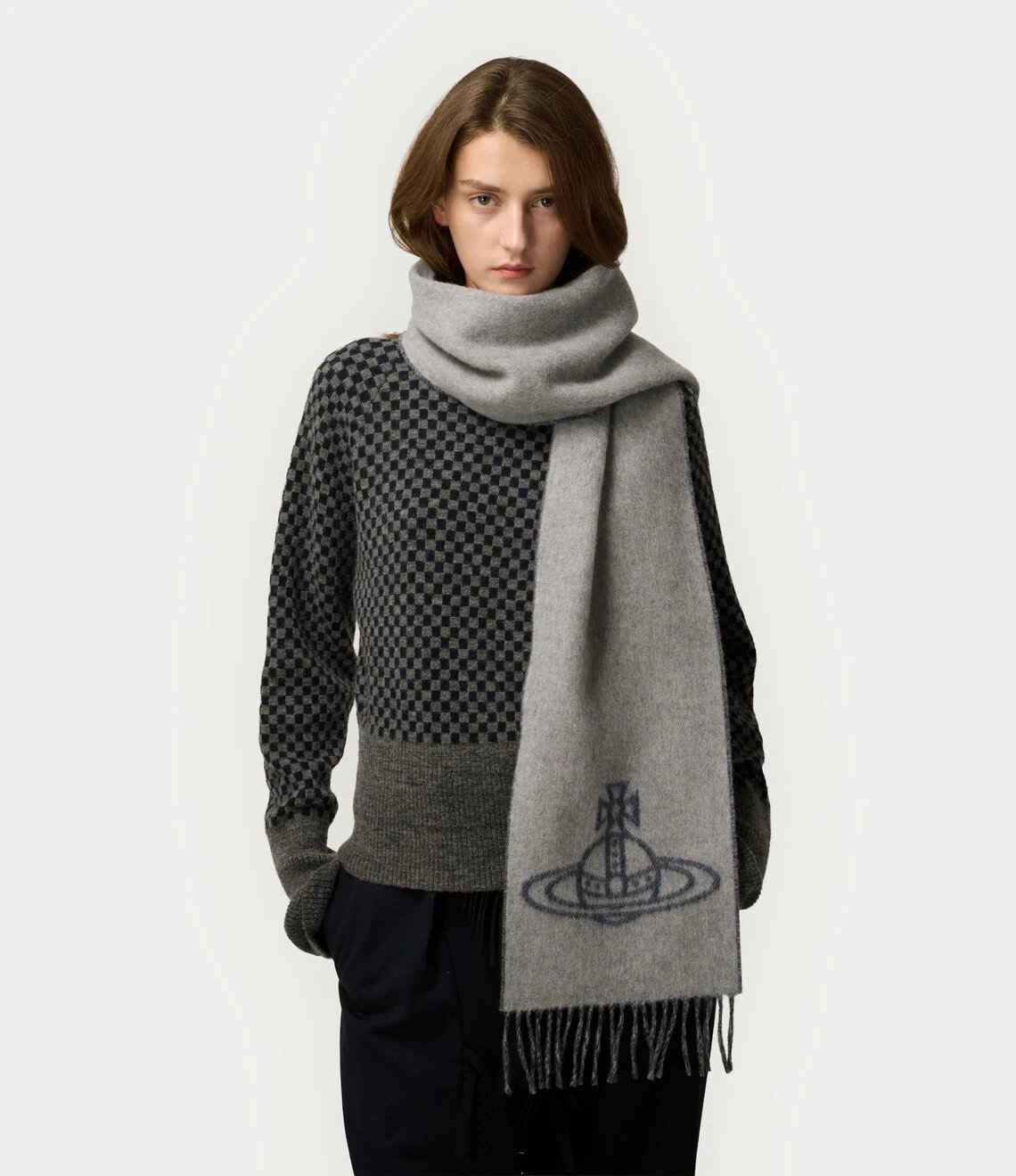 Vivienne Westwood西太后經典雙面羊毛圍巾Double Face Scarf
