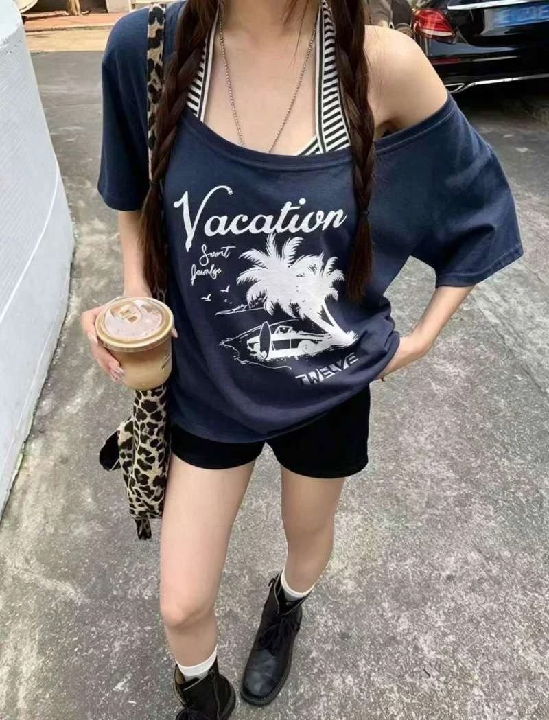 現貨｜天絲假兩件掛脖上衣