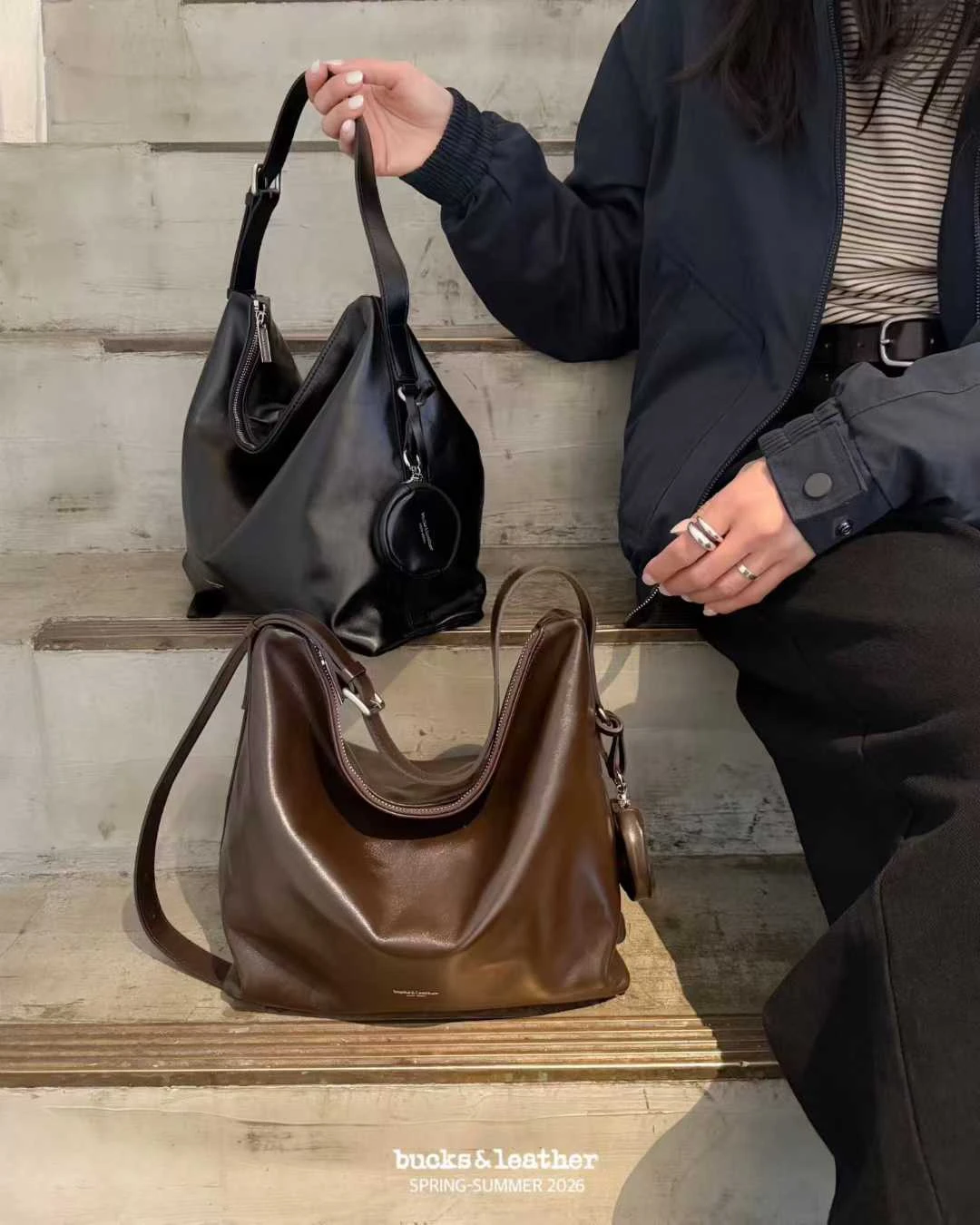 🇰🇷Bucks&leather 26SS法式淺口托特包 皮革款 A03