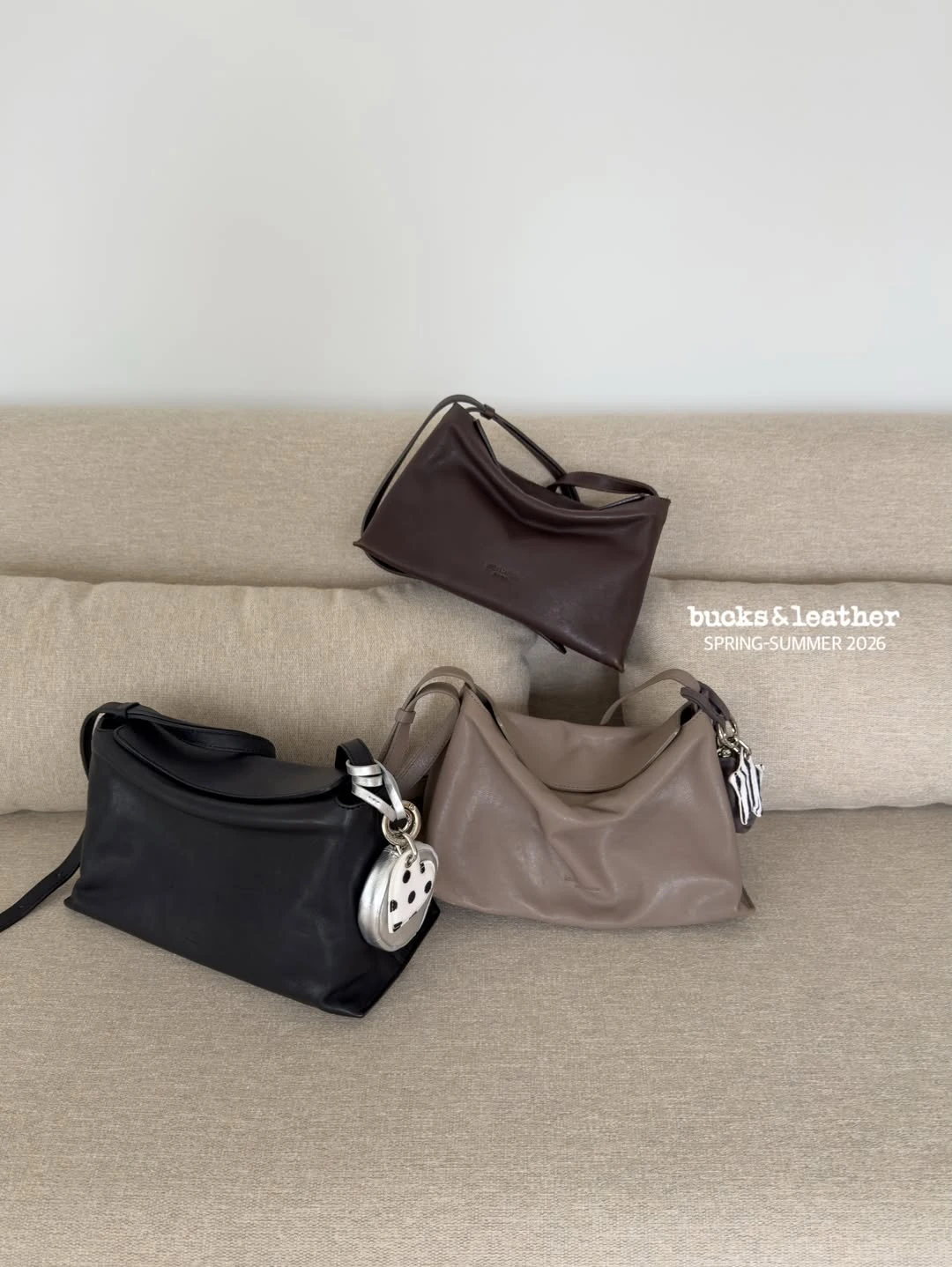 🇰🇷Bucks&leather 磁吸枕頭包 羊皮款 C08