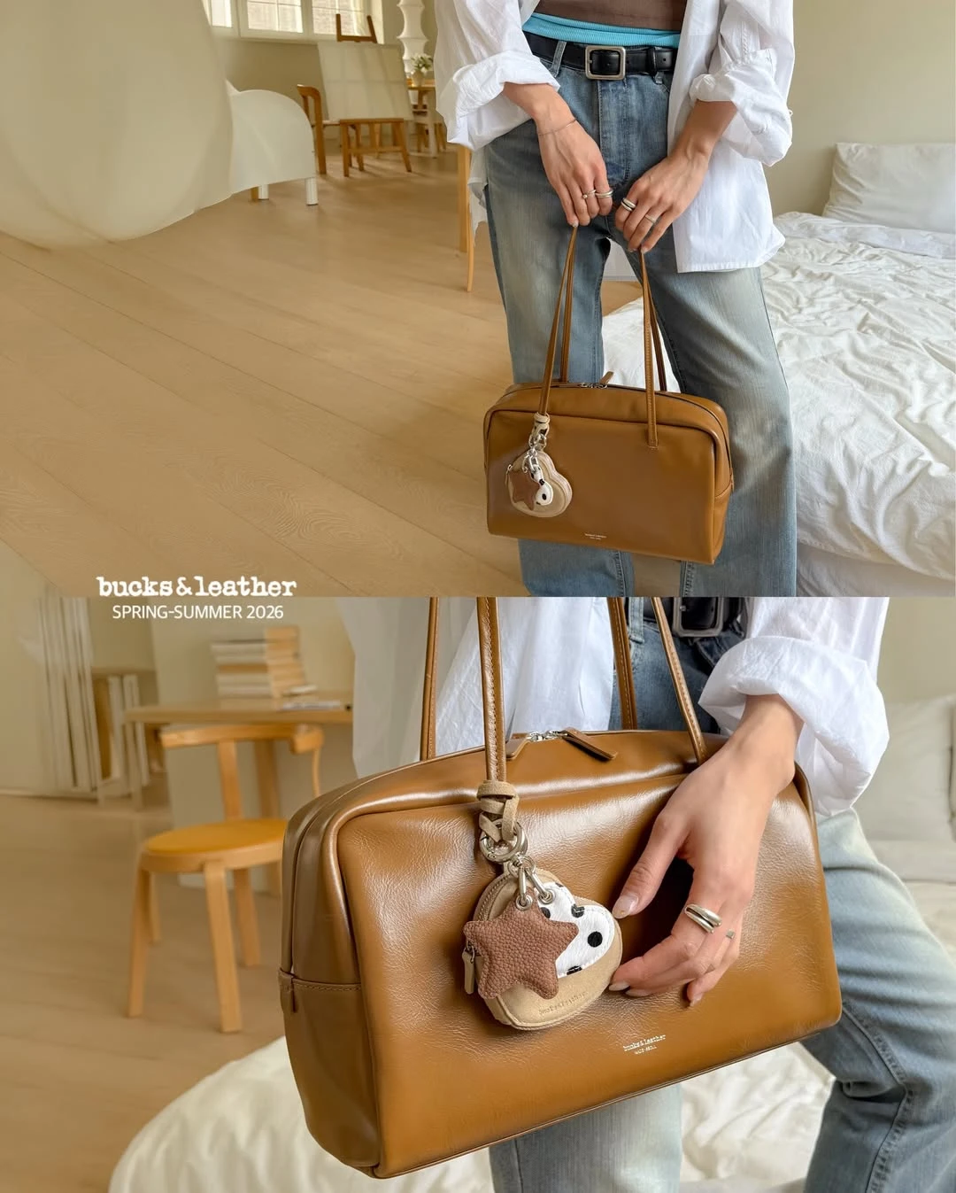 🇰🇷Bucks＆leather 愛心鑰匙圈掛飾 P03