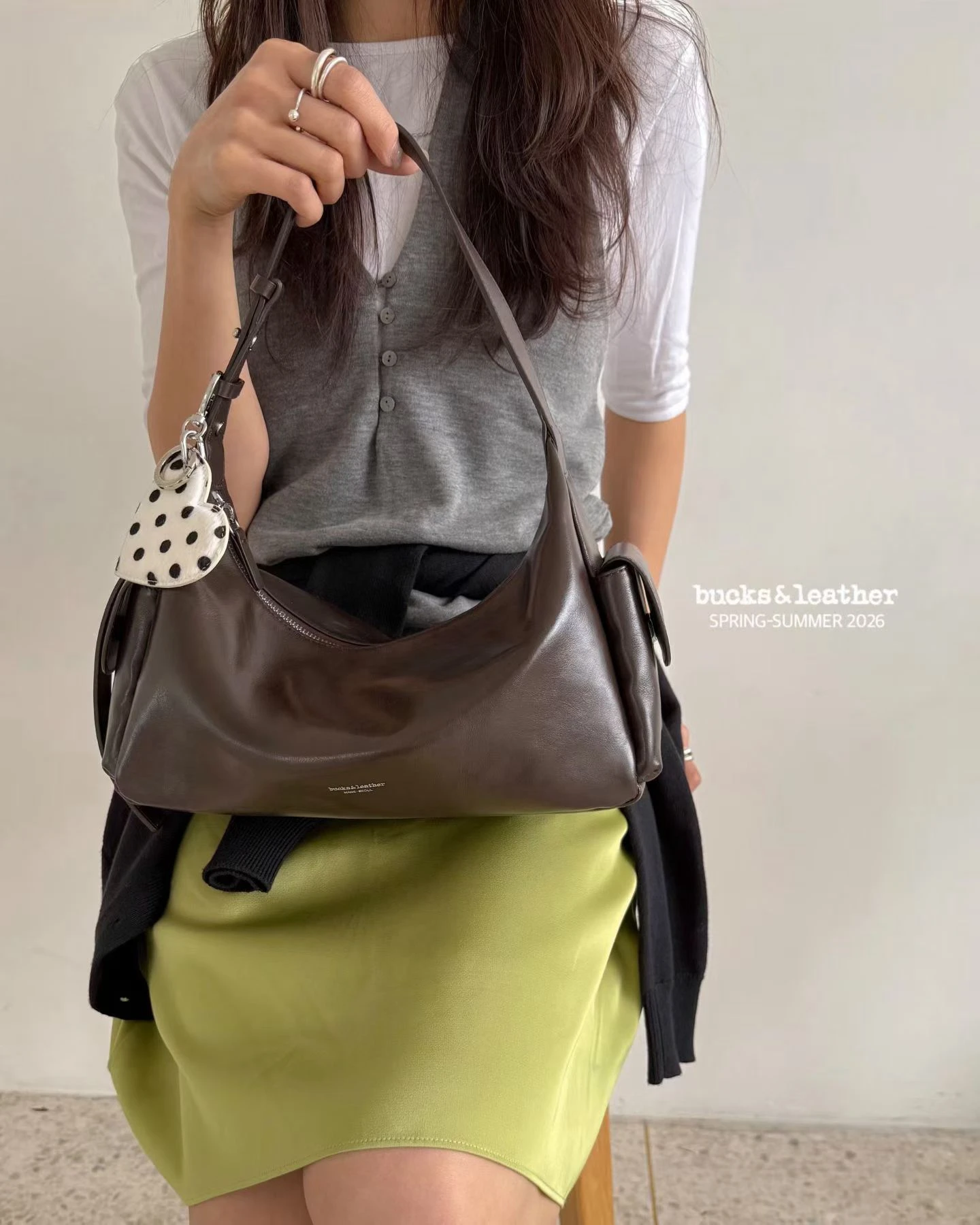 🇰🇷Bucks&leather 26SS雙口袋肩背包 A11