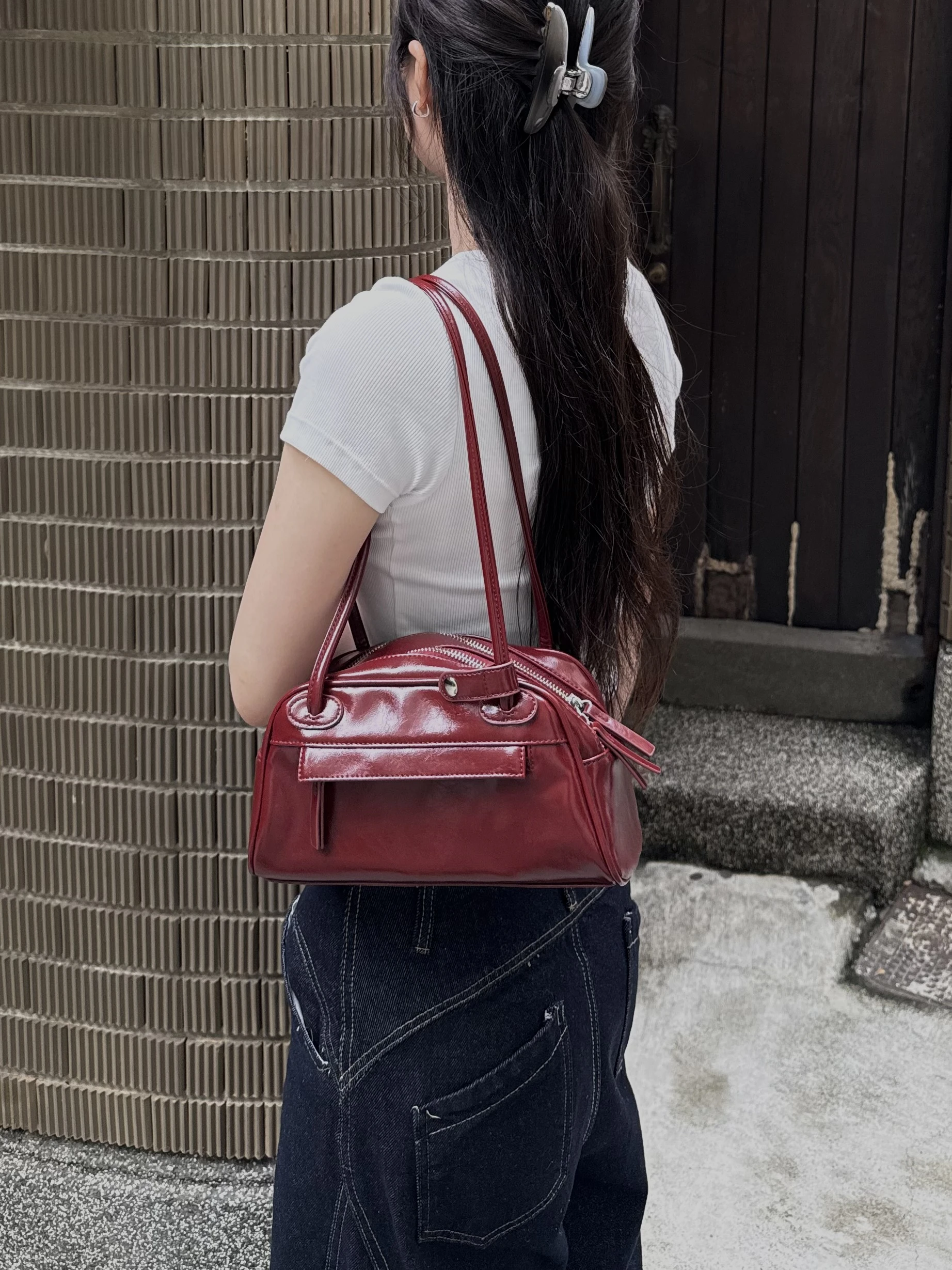 韓系氣質雙層腋下包