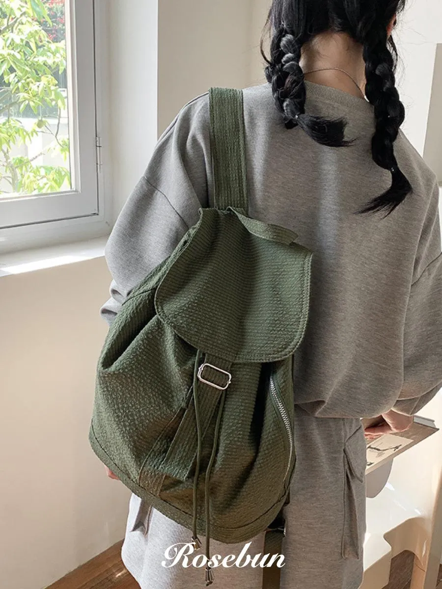 「絕版」 質感壓紋尼龍後背包