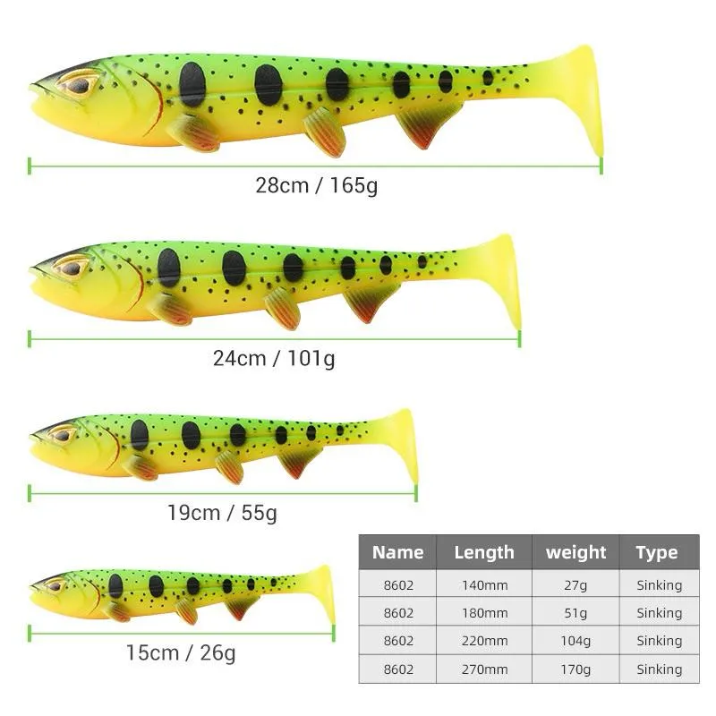 Noeby諾比  大T尾 軟餌 軟蟲 魚虎 Bass （1盒2入）150cm/26g 8601