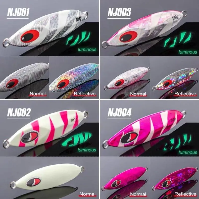 Noeby 諾比 超夜光慢鐵鐵板Slow Jig 裸片60/80/100/120/150g