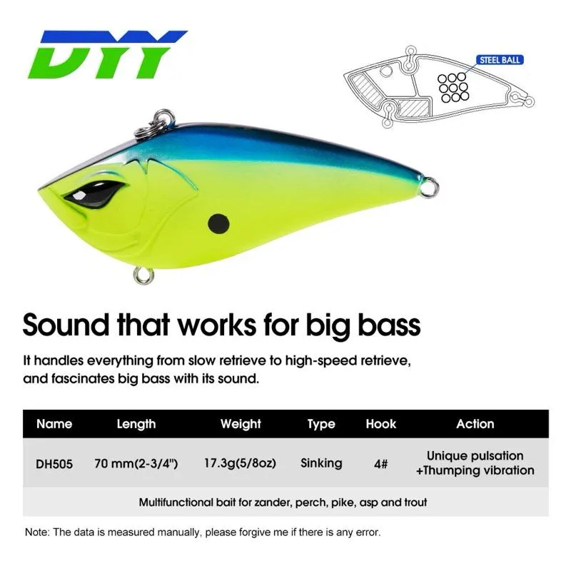 Noeby諾比 VIB 全泳層 顫泳 筏釣 曲腰 魚虎 岸拋 Bass 金目鱸 70mm/17.3g DH505