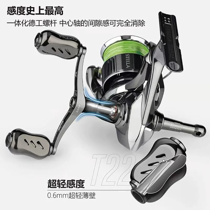 Gomexus 紡車雙握把 雙搖臂 鈦合金握丸 Stella專屬色 搖臂