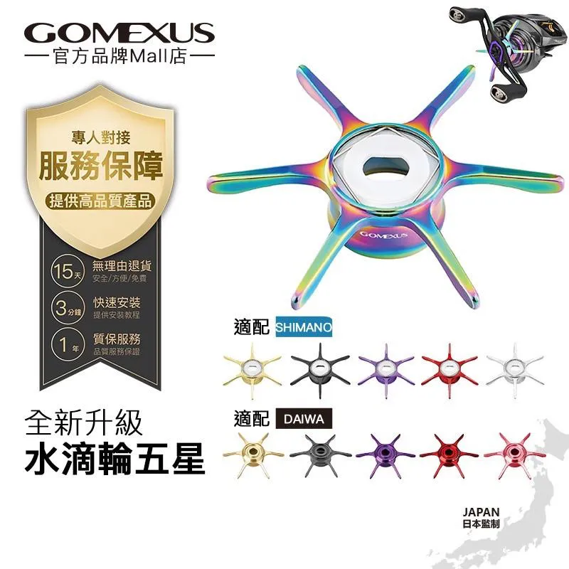 Gomexus 小烏龜星剎星盤 65mm 可裝Daiwa Shimano Steez配件
