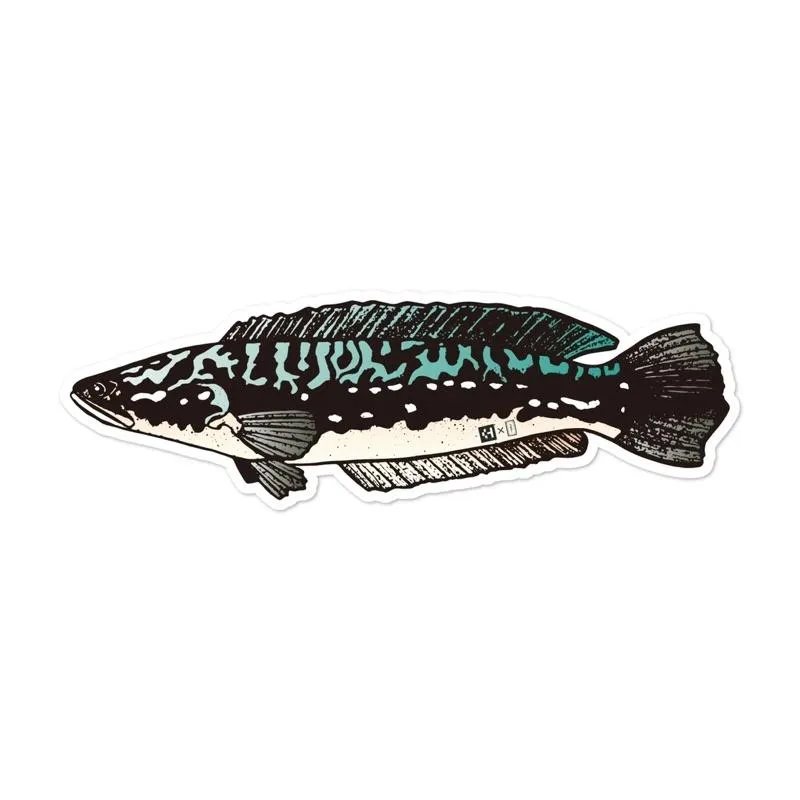 日本HUERCO Fish Sticker フィッシュステッカ多功能 防水貼紙 路亞箱 車貼 表層PP