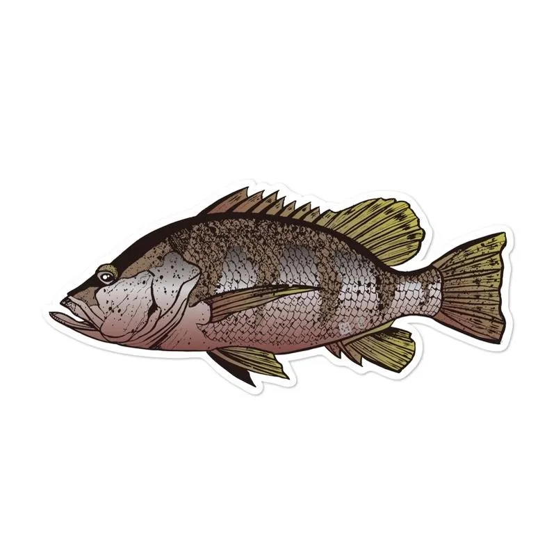 日本HUERCO Fish Sticker フィッシュステッカ多功能 防水貼紙 路亞箱 車貼 表層PP