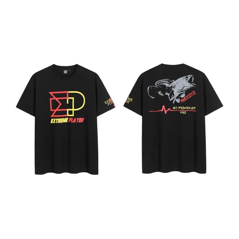 EXTREME PLAYER夏季純棉潮T 魚虎款釣魚服 50支雙股精棉平紋 面料細緻舒適 各式尺寸情侶裝