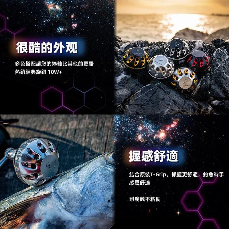 Gomexus K35 A38改裝 握丸35-41mm可裝shimano Aiwa磯釣海釣捲線器