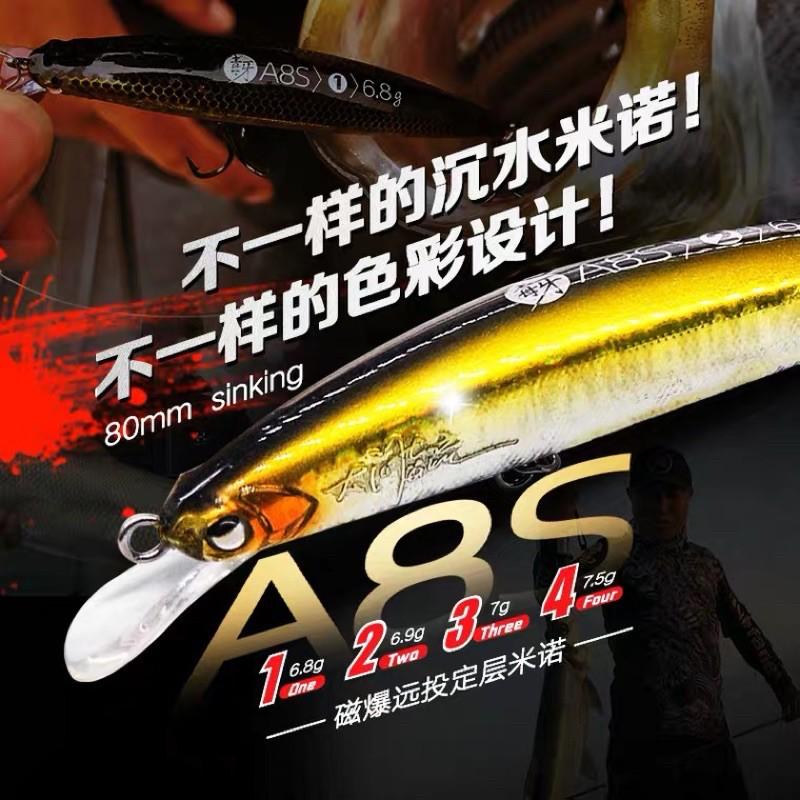 【馨馨路亞釣具】Lurefans大河奔流 A8S 磁爆 緩沉米諾 遠投系統淺層 米諾 捲仔 8cm 6.8g 路亞發燒友