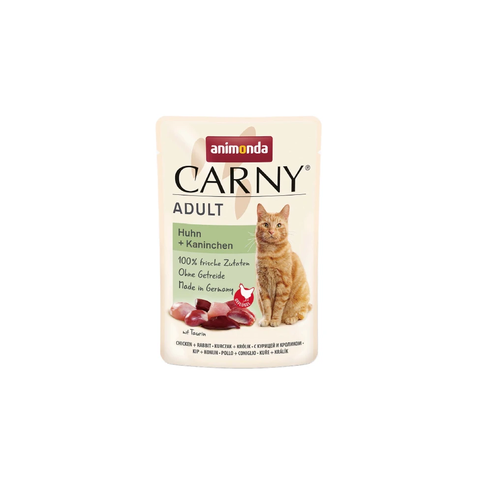 【Animonda愛諾德】Carny卡昵 主食貓餐包｜雞肉兔肉85g | 12入