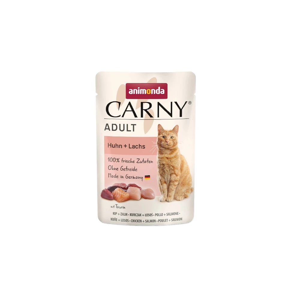【Animonda愛諾德】Carny卡昵 主食貓餐包｜雞肉鮭魚85g | 12入