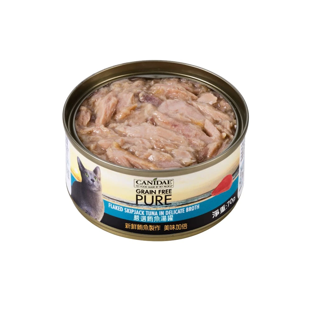 【CANIDAE良善】無穀貓主食罐｜嚴選鮪魚湯罐70g｜24入