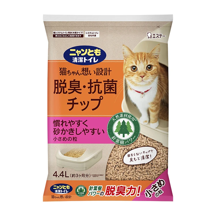 【日本ST雞仔牌】Nyantomo 天然針葉樹除臭抗菌原木砂 (小顆粒) 4.4L