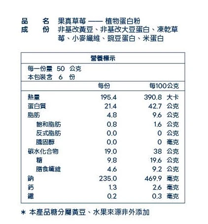 【誠真生活】完全植物蛋白粉 原味 果真草莓 芝麻藍莓 銀杏水蜜桃 50g 300g