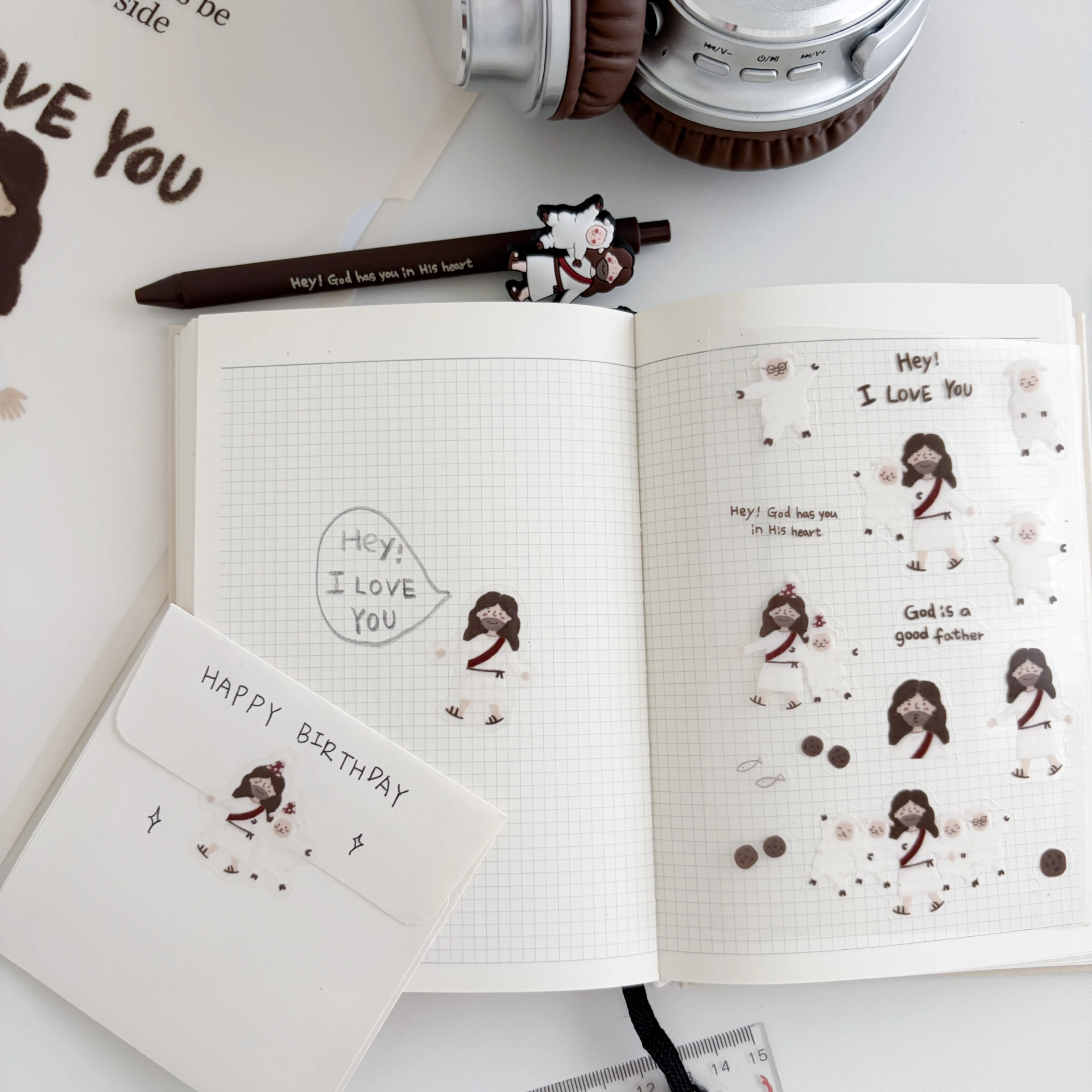 [透明防水貼紙]Hey!God has you in His heart