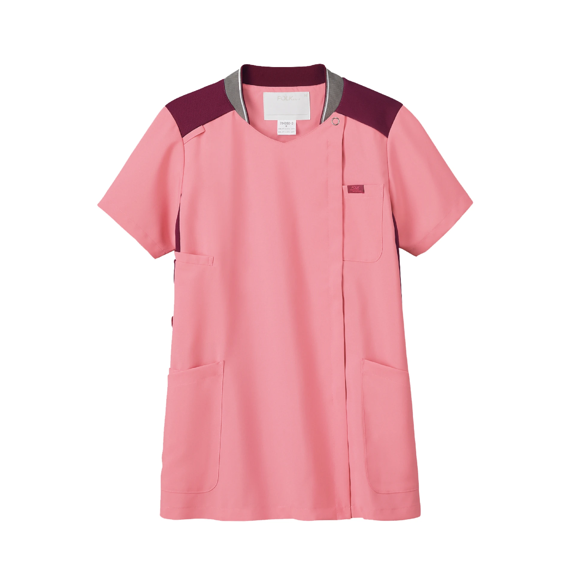 羅紋拉鍊式刷手服(共4色)-7043SC