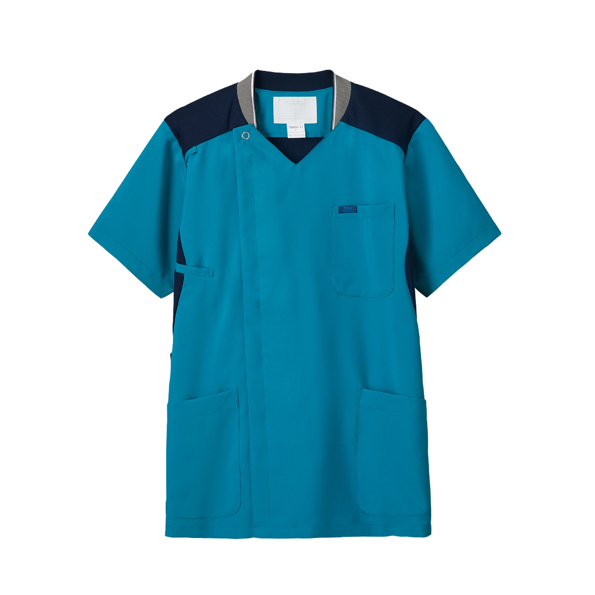羅紋領拉鍊式刷手服(共3色)-7044SC